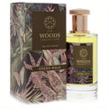Captivating Green Walk 3.4 oz unisex Eau De Parfum by The Woods Collection. Clear bottle, gold cap, and lush botanical print box.