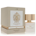 Tiziana Terenzi Leo Extrait De Parfum: elegant white bottle with a luxurious gold cap and matching beige presentation box.