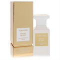 Tom Ford Soleil Blanc 1.7 oz Eau De Parfum spray. Elegant white bottle, luxurious gold textured box.