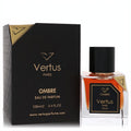 Luxurious Vertus Ombre 3.4 oz unisex Eau De Parfum. Elegant black and gold box, clear glass bottle with warm amber liquid.