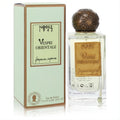 Nobile 1942 Vespri Orientale 75ml unisex EDP. Clear bottle, ornate bronze cap, light liquid, and elegant green-gold box.