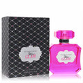 Vibrant fuchsia Victoria's Secret Tease Glam 1.7 oz EDP bottle with faceted cap and sparkling black patterned box.