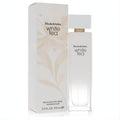 Elizabeth Arden White Tea 3.3 oz EDT. Sophisticated white frosted bottle with gold trim, alongside its elegant floral box.