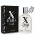 X Limited by Etienne Aigner 4.2 oz EDT spray. Frosted white bottle, silver cap, and sleek black box.