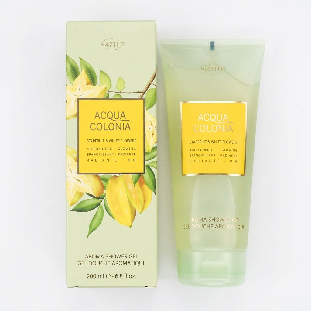 Shower Gel and Packaging — Flat Lay - Front | Generated by Modelize