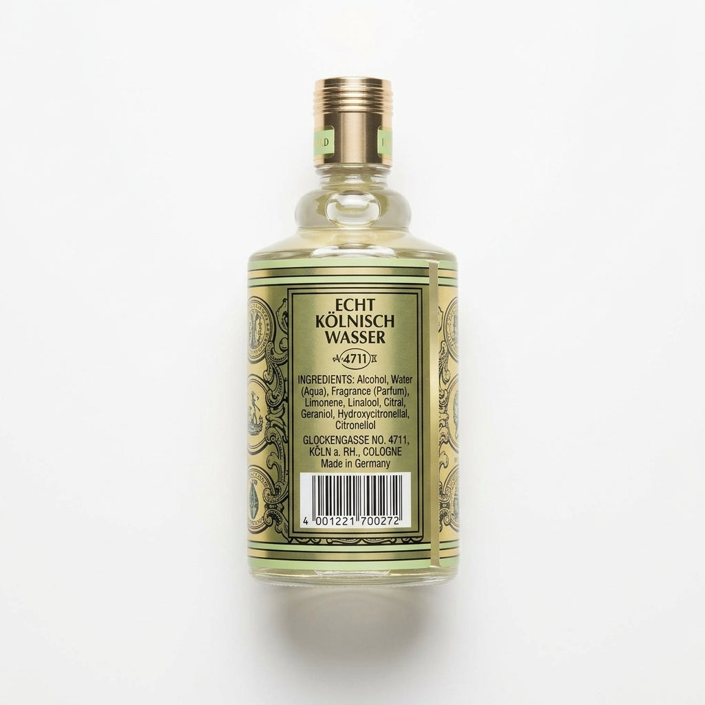 Eau De Cologne Spray — Flat Lay - Back | Generated by Modelize