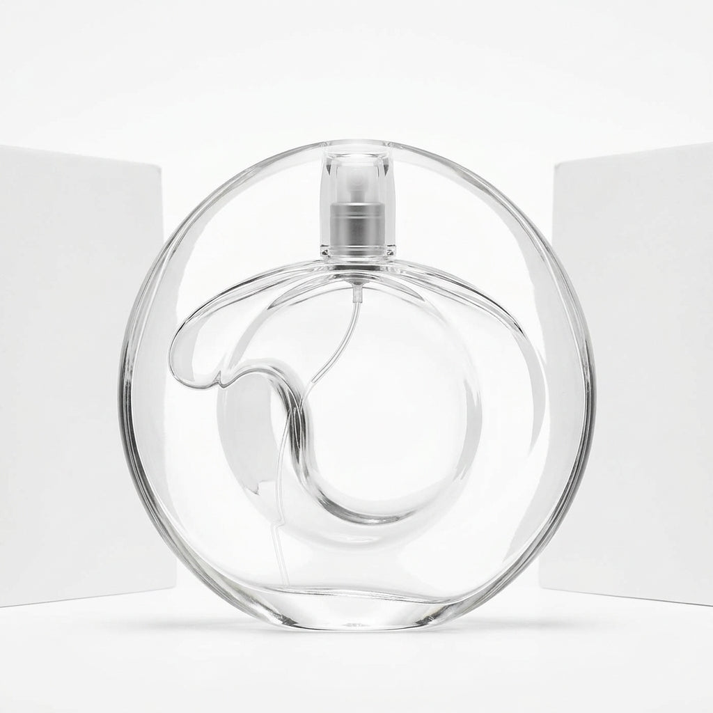 Perfume bottle and packaging — Studio - Back View | Generated by Modelize