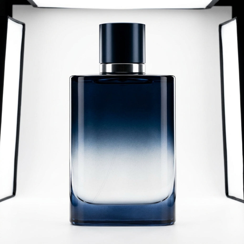 Fragrance bottle — Studio - Back View | Generated by Modelize