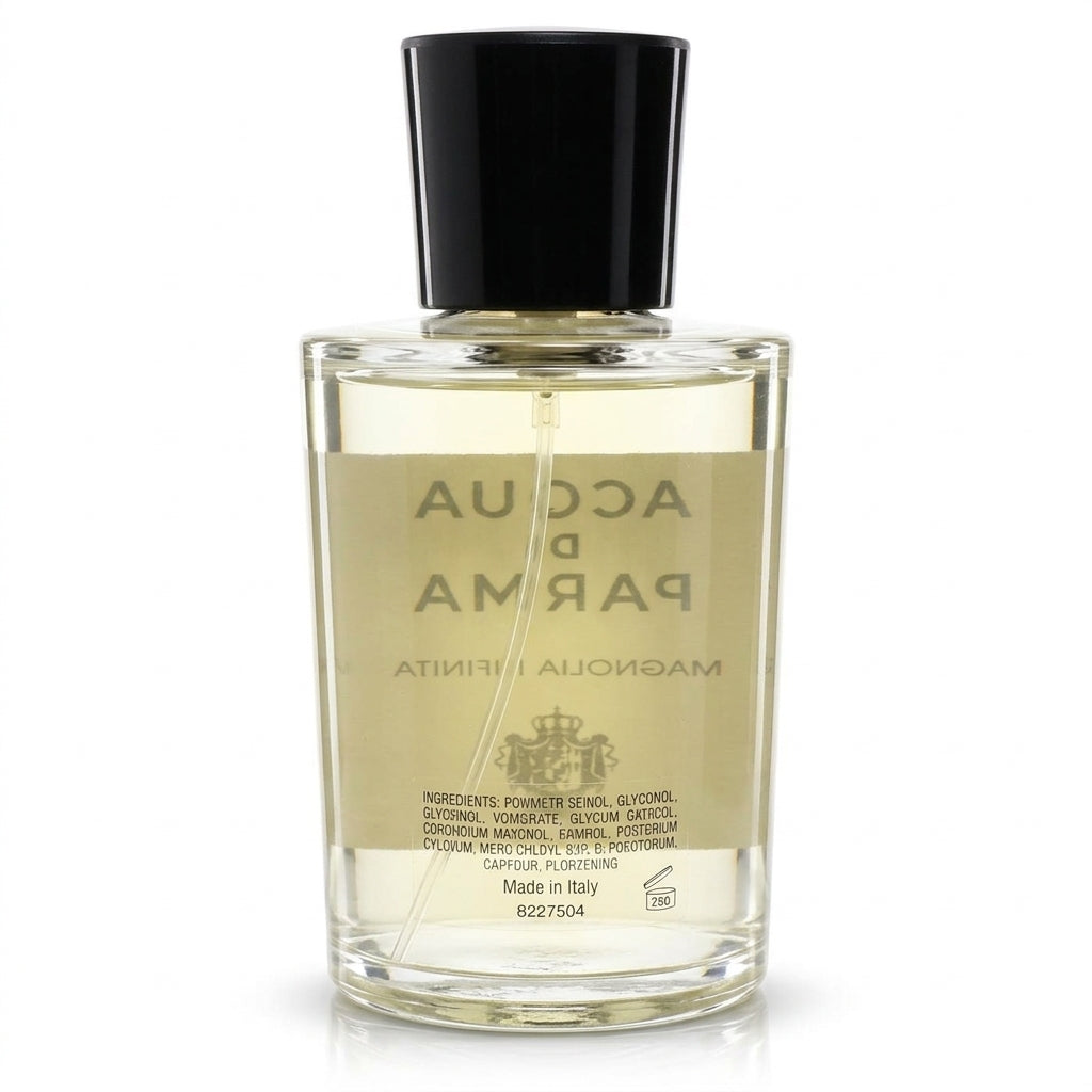 Perfume bottle — Studio - Back View | Generated by Modelize