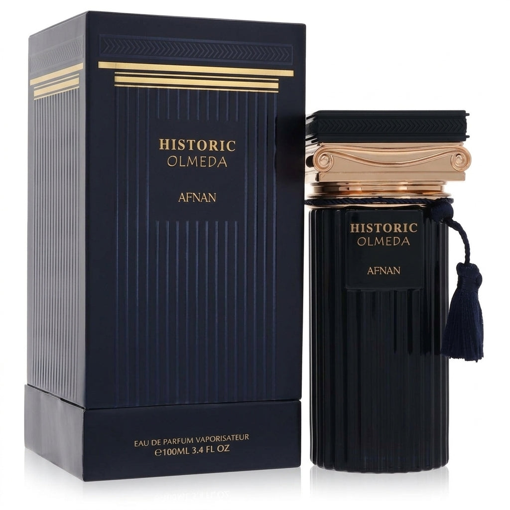 Fragrance bottle and packaging — Studio - Side View | Generated by Modelize