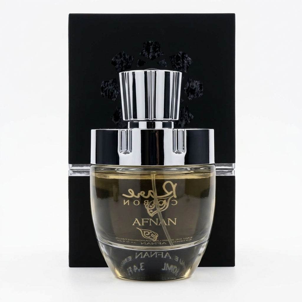 Fragrance bottle and packaging — Studio - Back View | Generated by Modelize