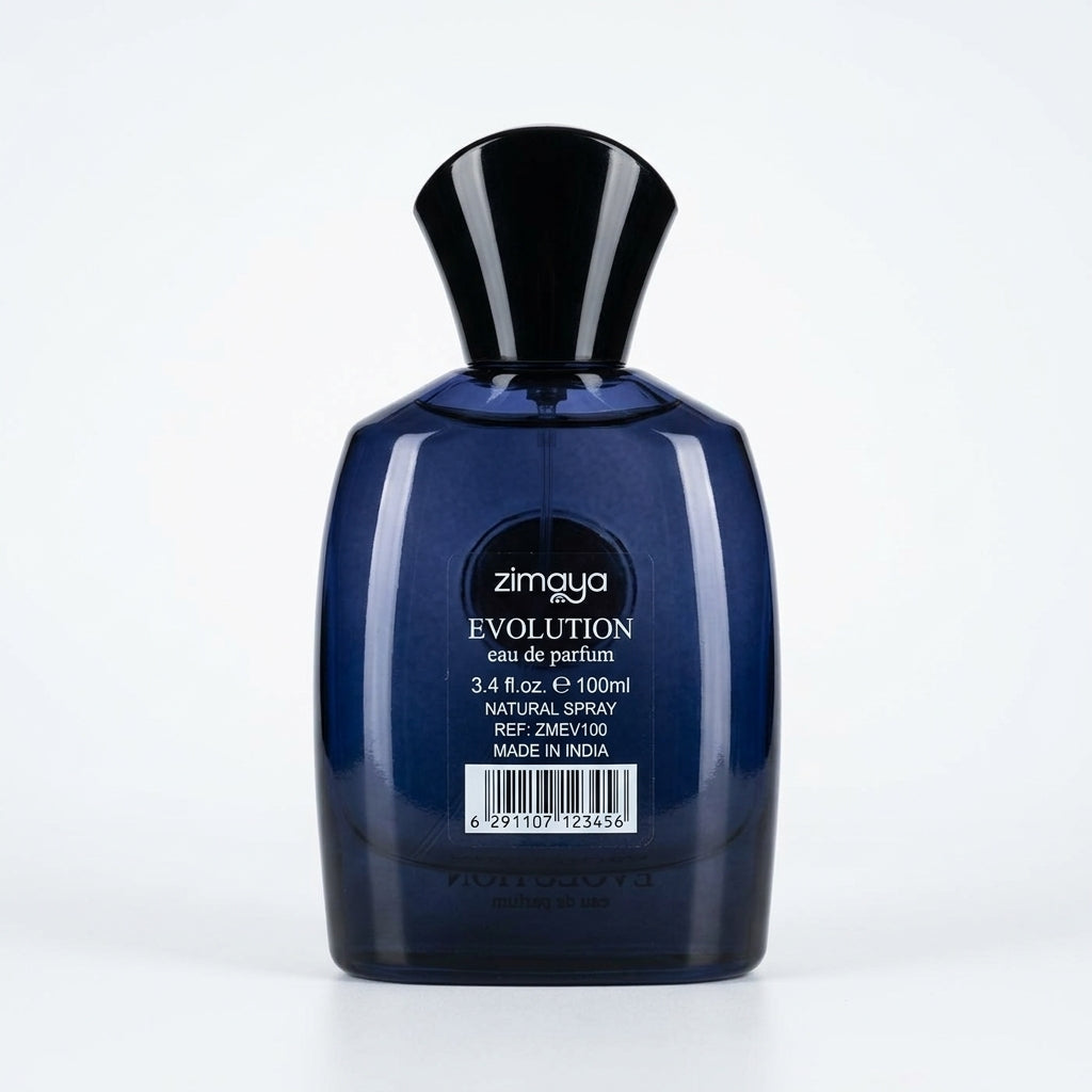 Fragrance bottle and display box — Studio - Back View | Generated by Modelize