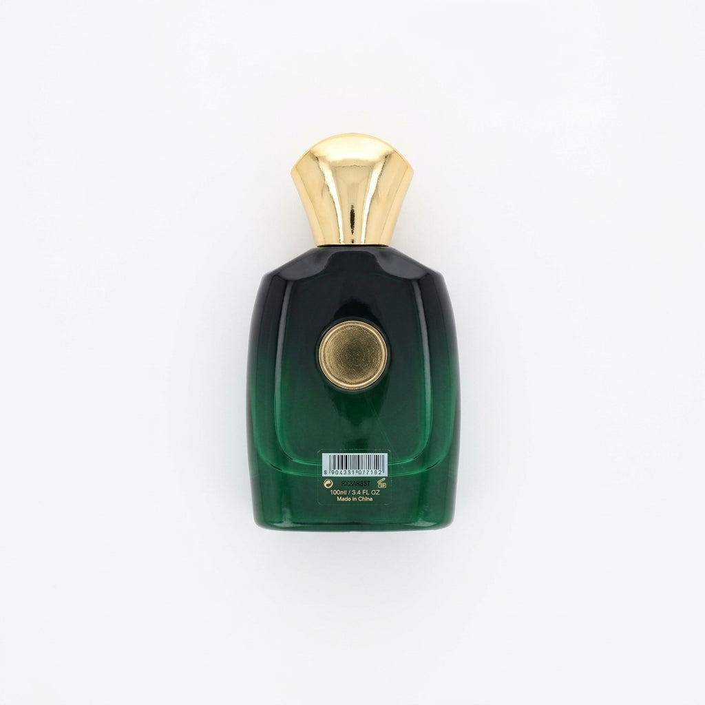 Perfume Bottle — Flat Lay - Back | Generated by Modelize