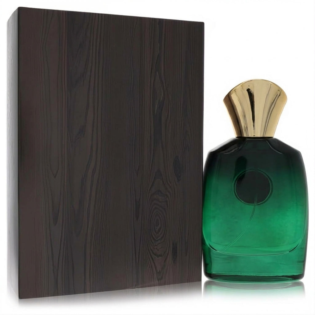 Fragrance bottle and packaging — Studio - Back View | Generated by Modelize