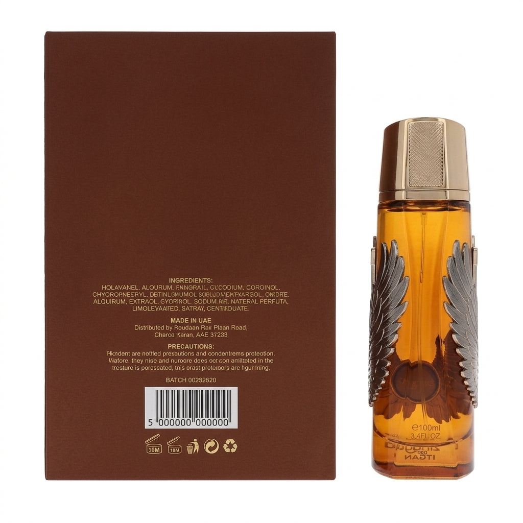 Fragrance set — Flat Lay - Back | Generated by Modelize