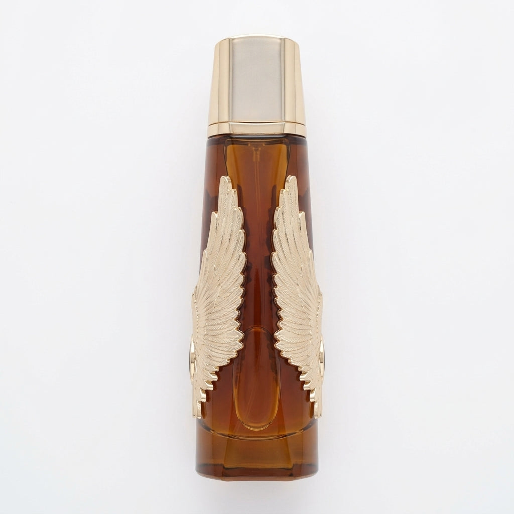 Eau De Parfum Bottle — Flat Lay - Back | Generated by Modelize