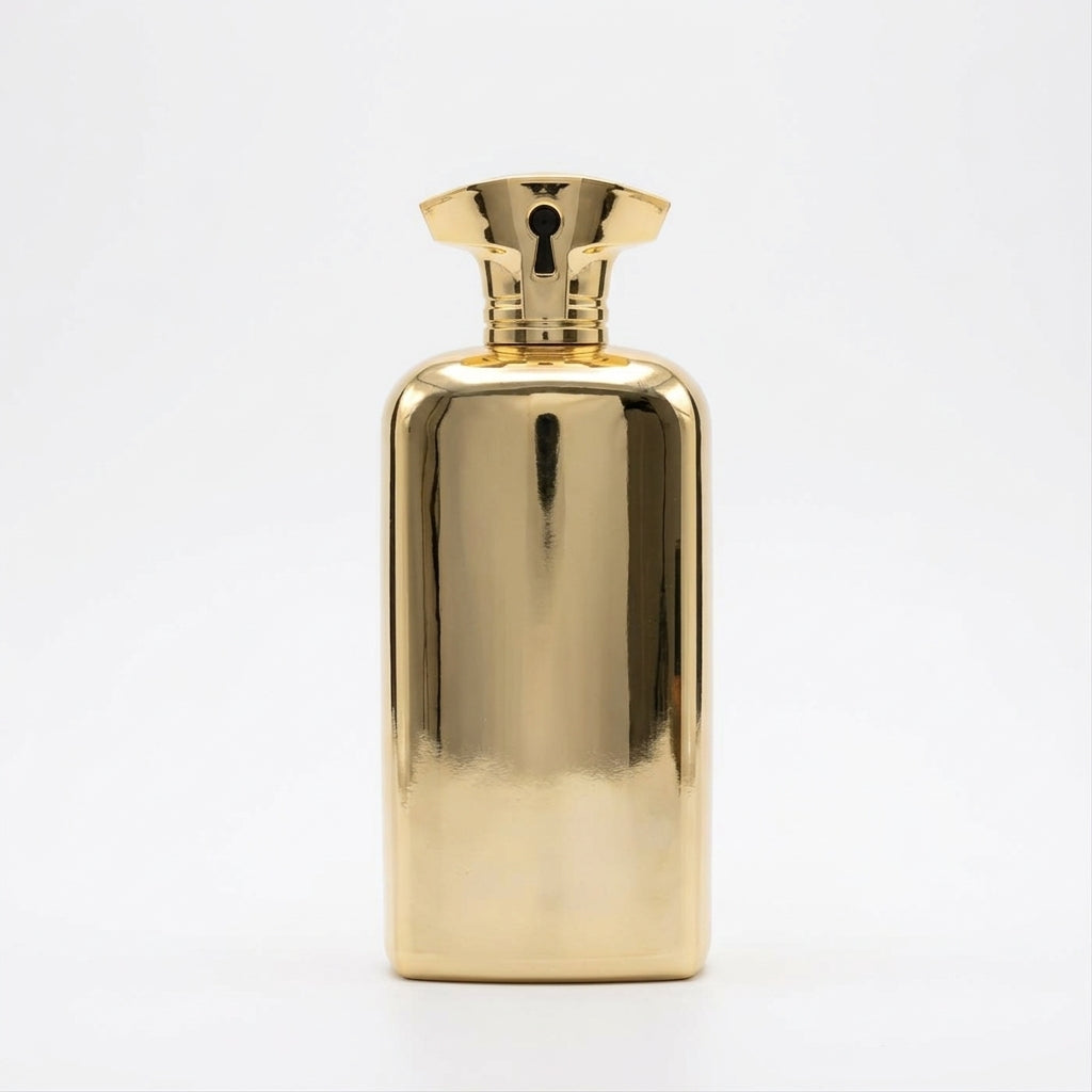Fragrance bottle and box — Studio - Back View | Generated by Modelize