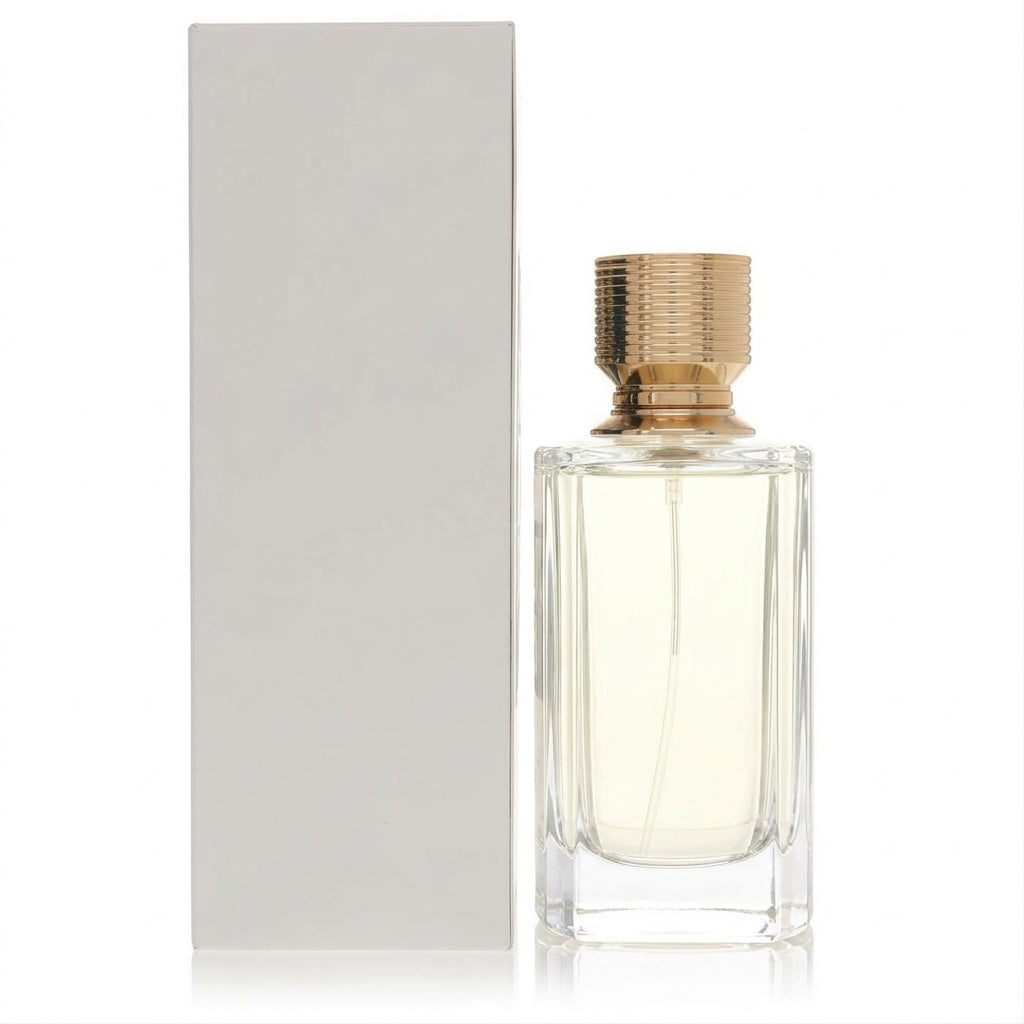 Eau De Parfum Spray and Packaging — Studio - Side View | Generated by Modelize