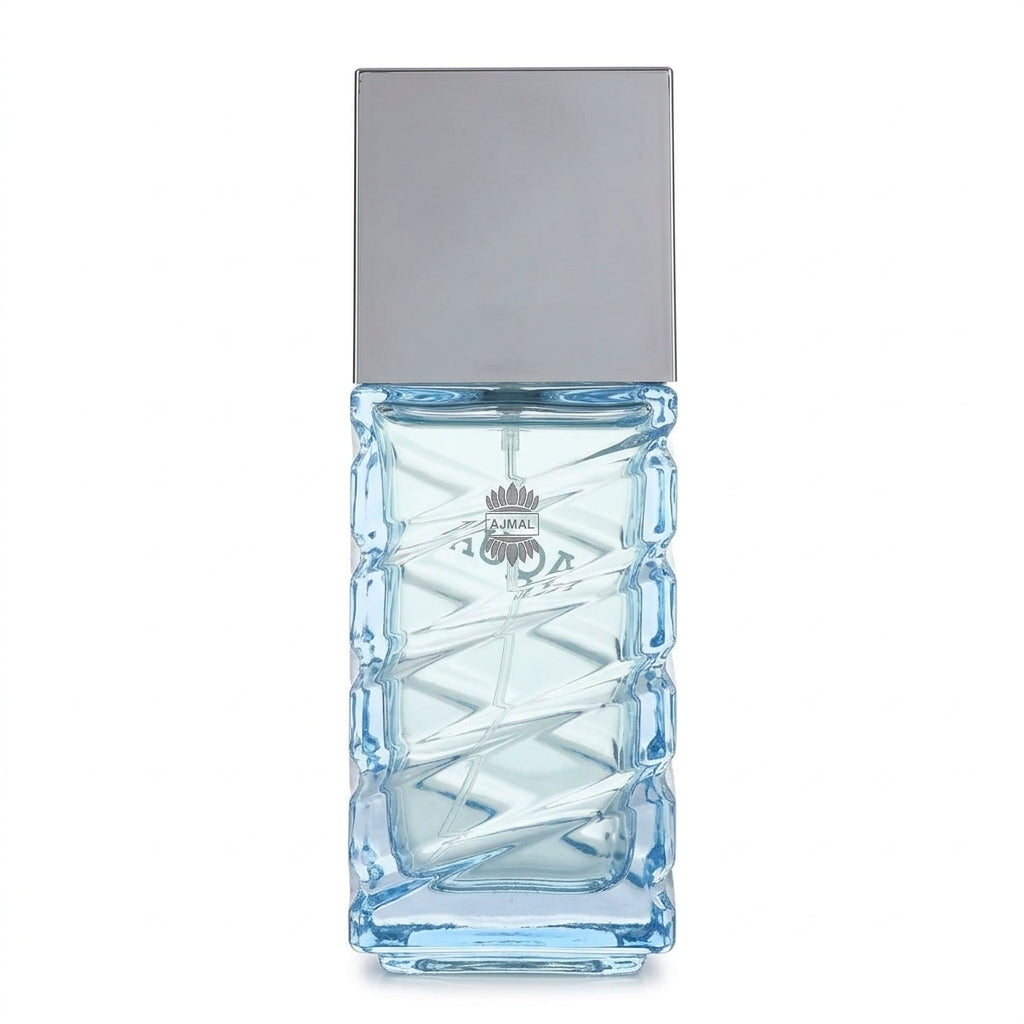 Fragrance bottle and packaging — Studio - Side View | Generated by Modelize