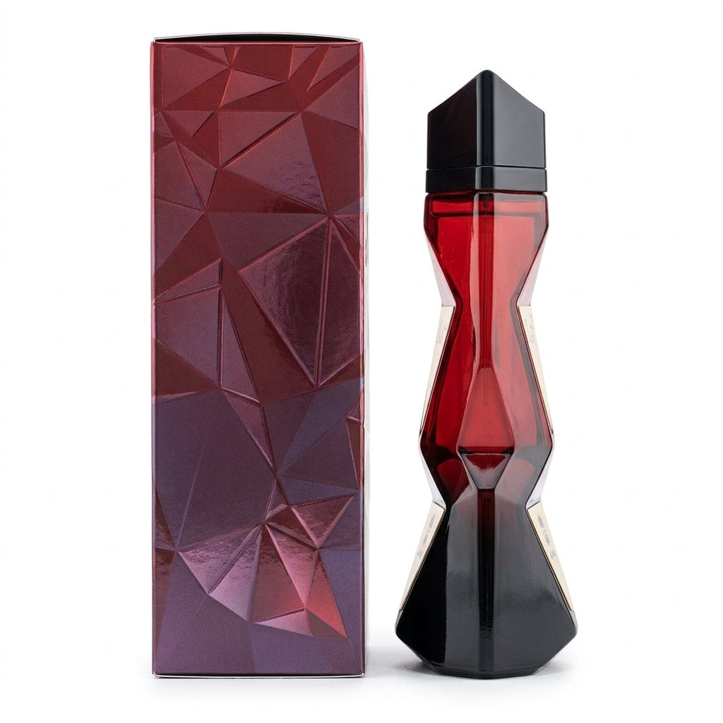 Perfume bottle and packaging — Studio - Side View | Generated by Modelize