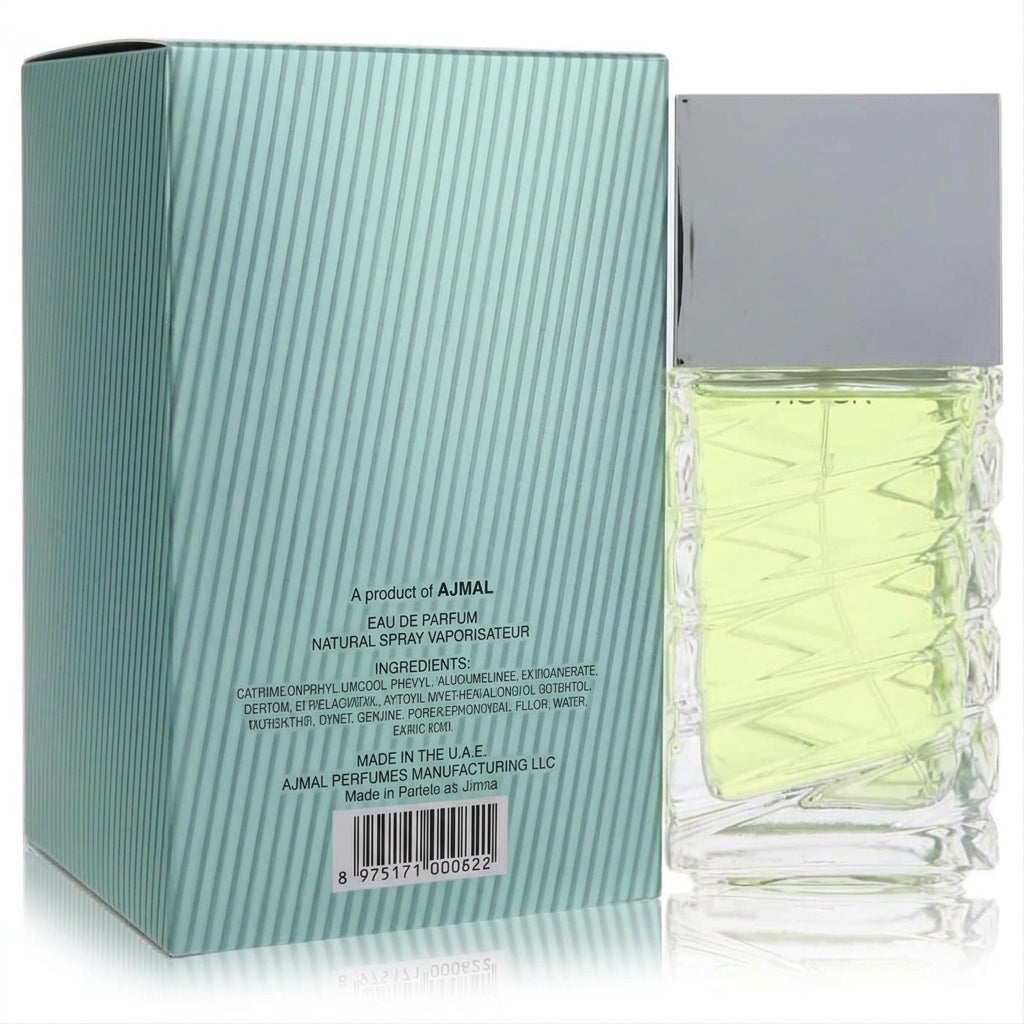 Perfume bottle and packaging — Studio - Back View | Generated by Modelize