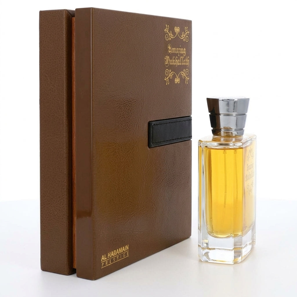 Eau De Parfum Spray and Presentation Box — Studio - Side View | Generated by Modelize