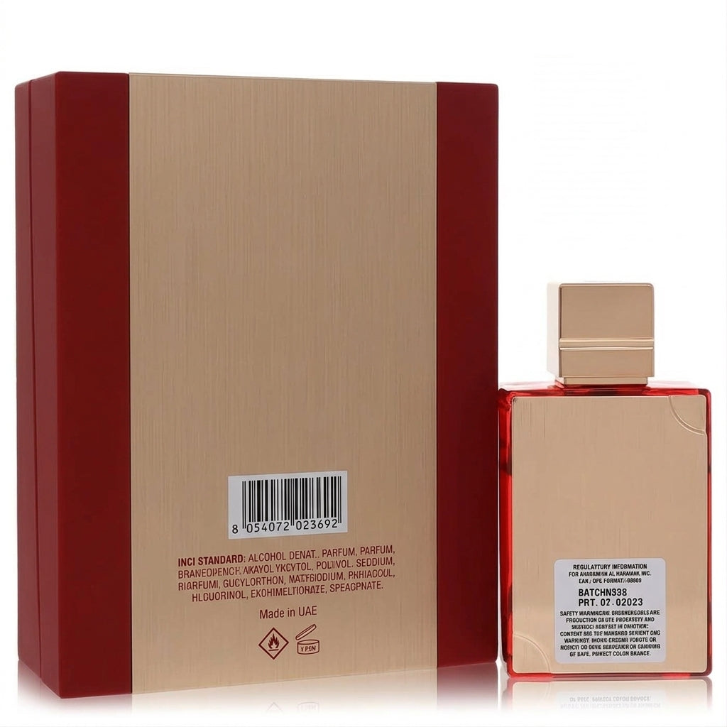 Fragrance bottle and packaging set — Studio - Back View | Generated by Modelize