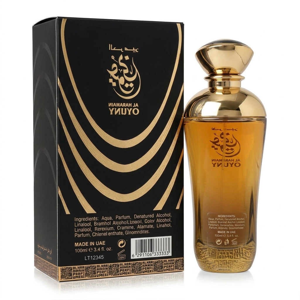 Eau De Parfum and packaging — Studio - Back View | Generated by Modelize