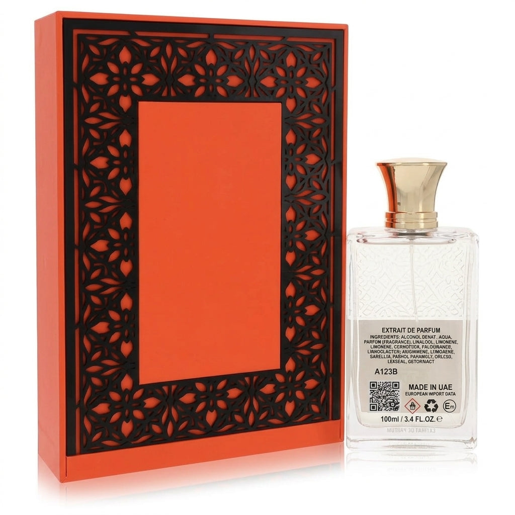 Perfume bottle and packaging — Studio - Back View | Generated by Modelize
