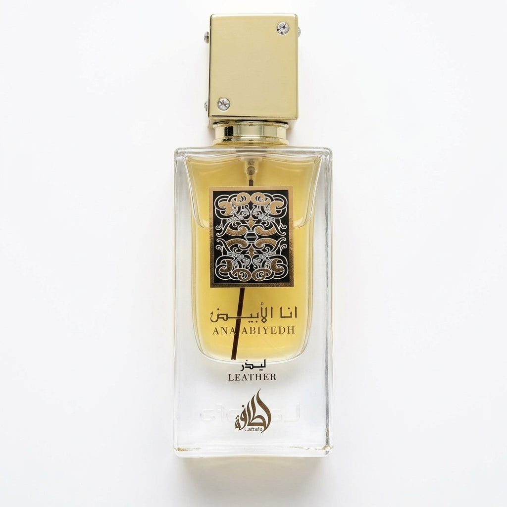 Perfume Bottle — Flat Lay - Front | Generated by Modelize