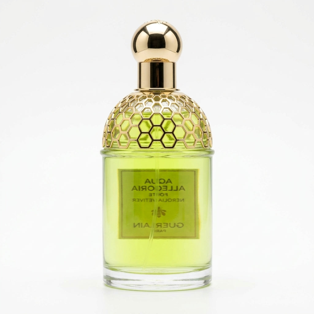 Fragrance bottle and packaging — Studio - Back View | Generated by Modelize