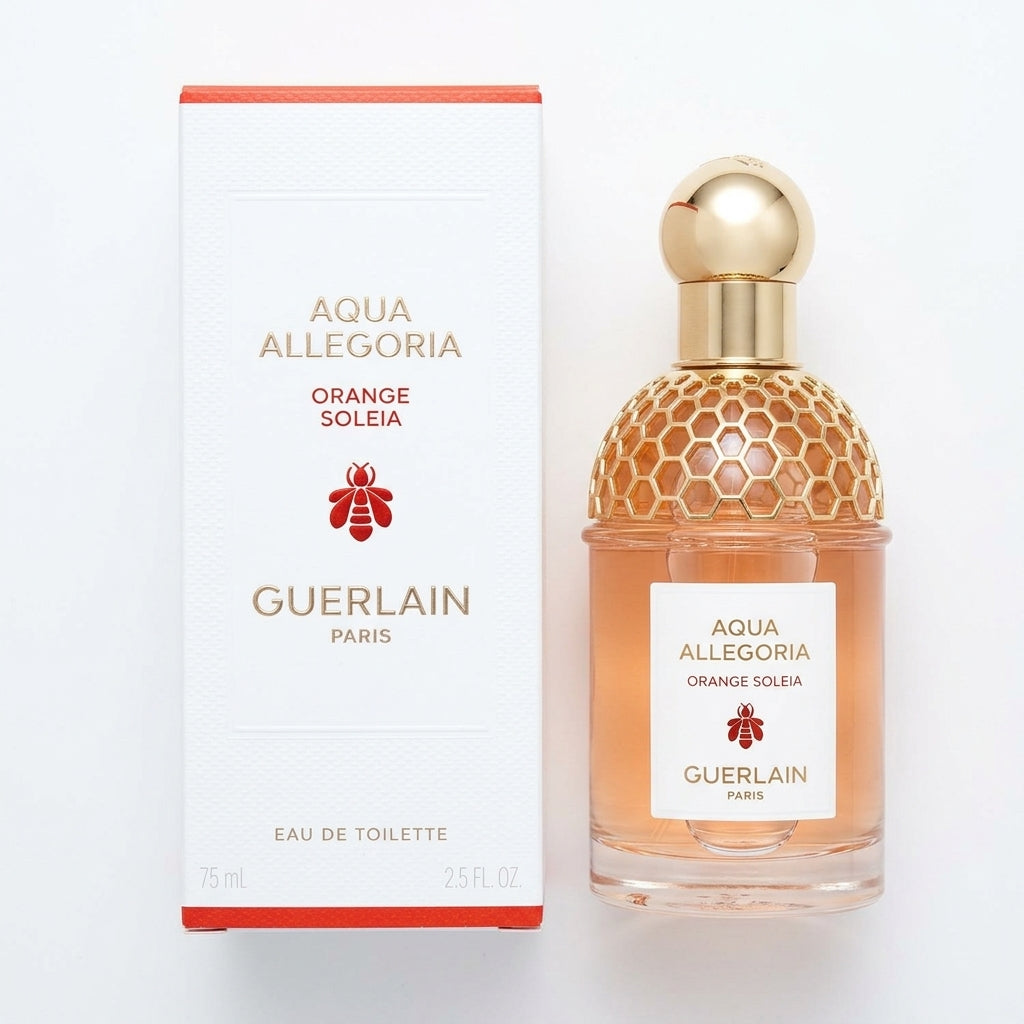 Perfume bottle and box — Flat Lay - Front | Generated by Modelize