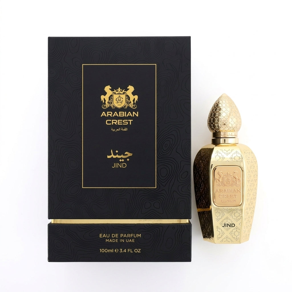 Perfume and Packaging — Flat Lay - Back | Generated by Modelize