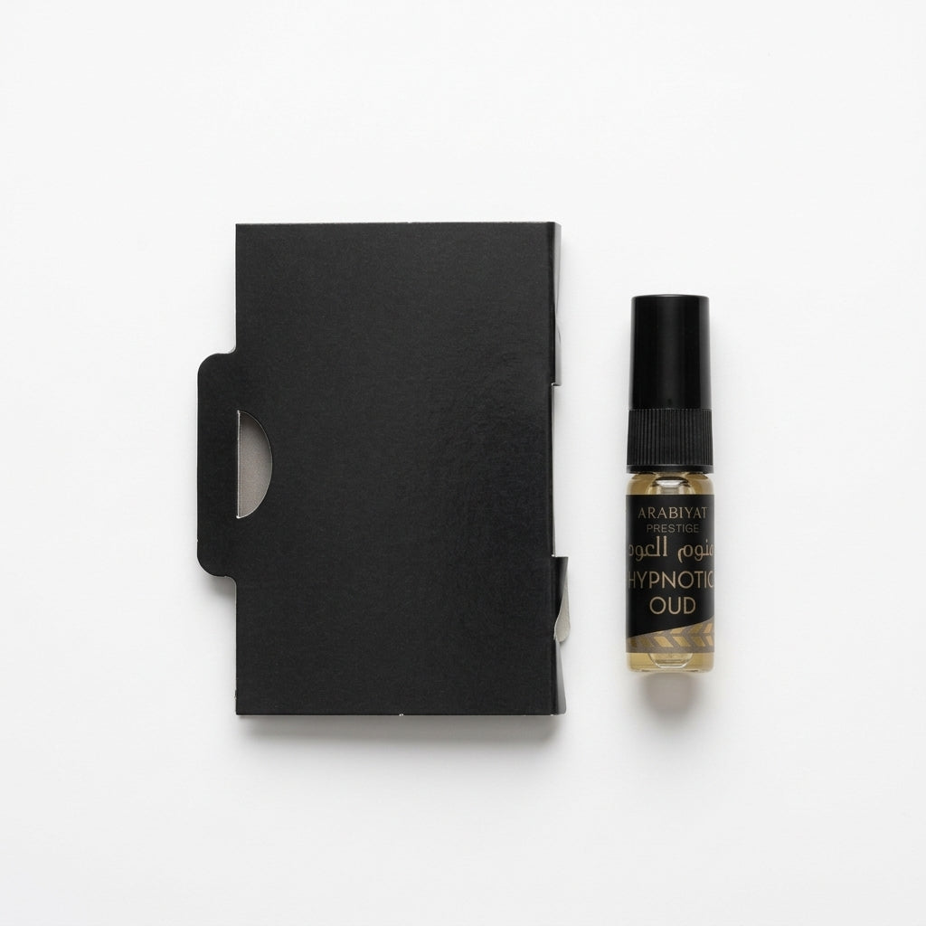 Perfume Mini EDP Spray — Flat Lay - Back | Generated by Modelize
