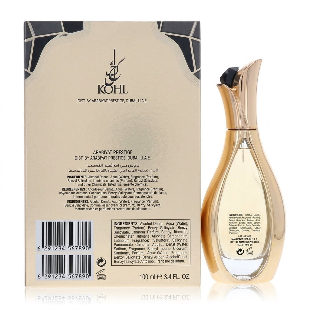 Eau De Parfum Spray — Flat Lay - Back | Generated by Modelize