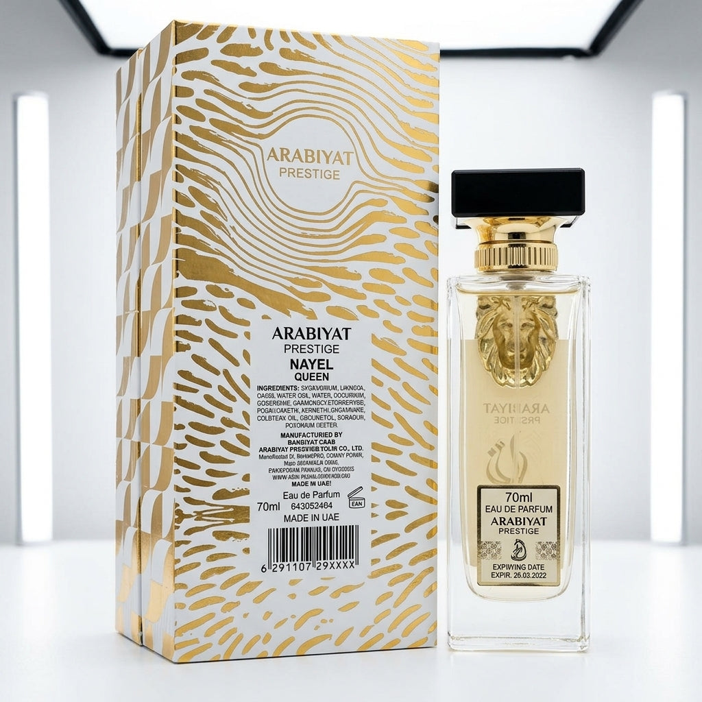 Perfume and packaging — Studio - Back View | Generated by Modelize