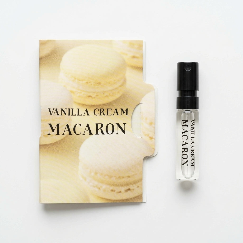 Mini EDP fragrance spray with cardboard sleeve — Flat Lay - Front | Generated by Modelize