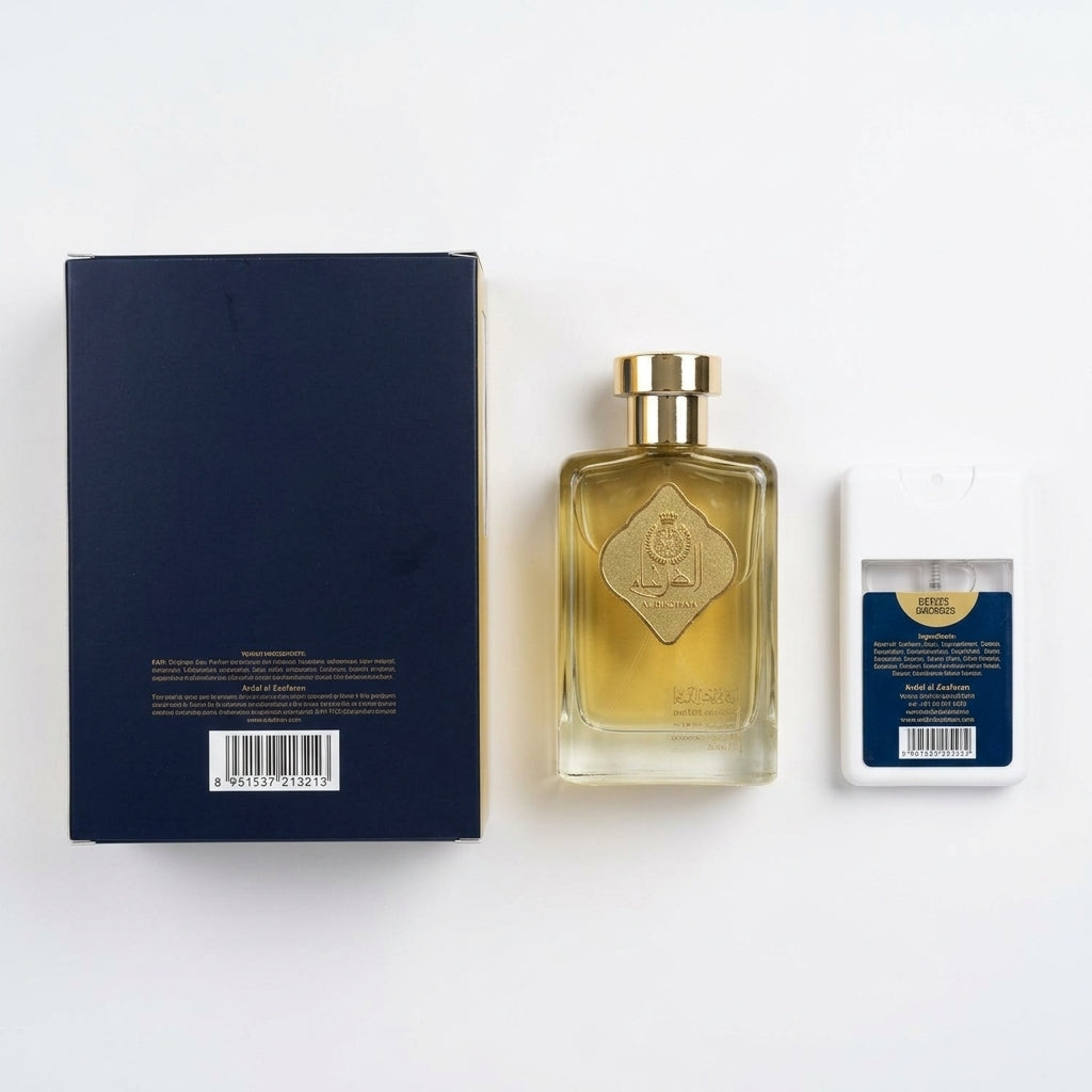 Perfume Fragrance Set — Flat Lay - Back | Generated by Modelize