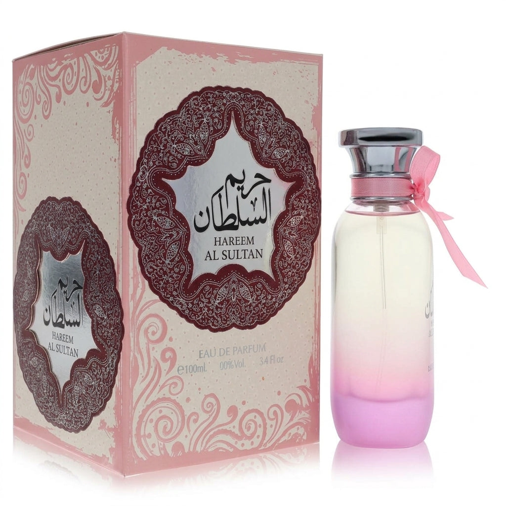 Perfume bottle and packaging — Studio - Side View | Generated by Modelize