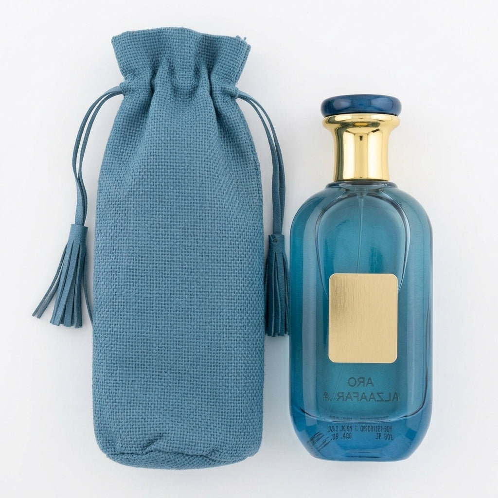 Eau De Parfum Spray and Pouch — Flat Lay - Back | Generated by Modelize