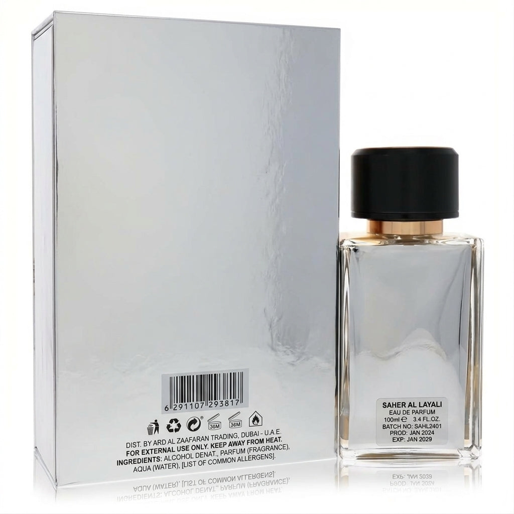 Eau De Parfum and packaging set — Studio - Back View | Generated by Modelize