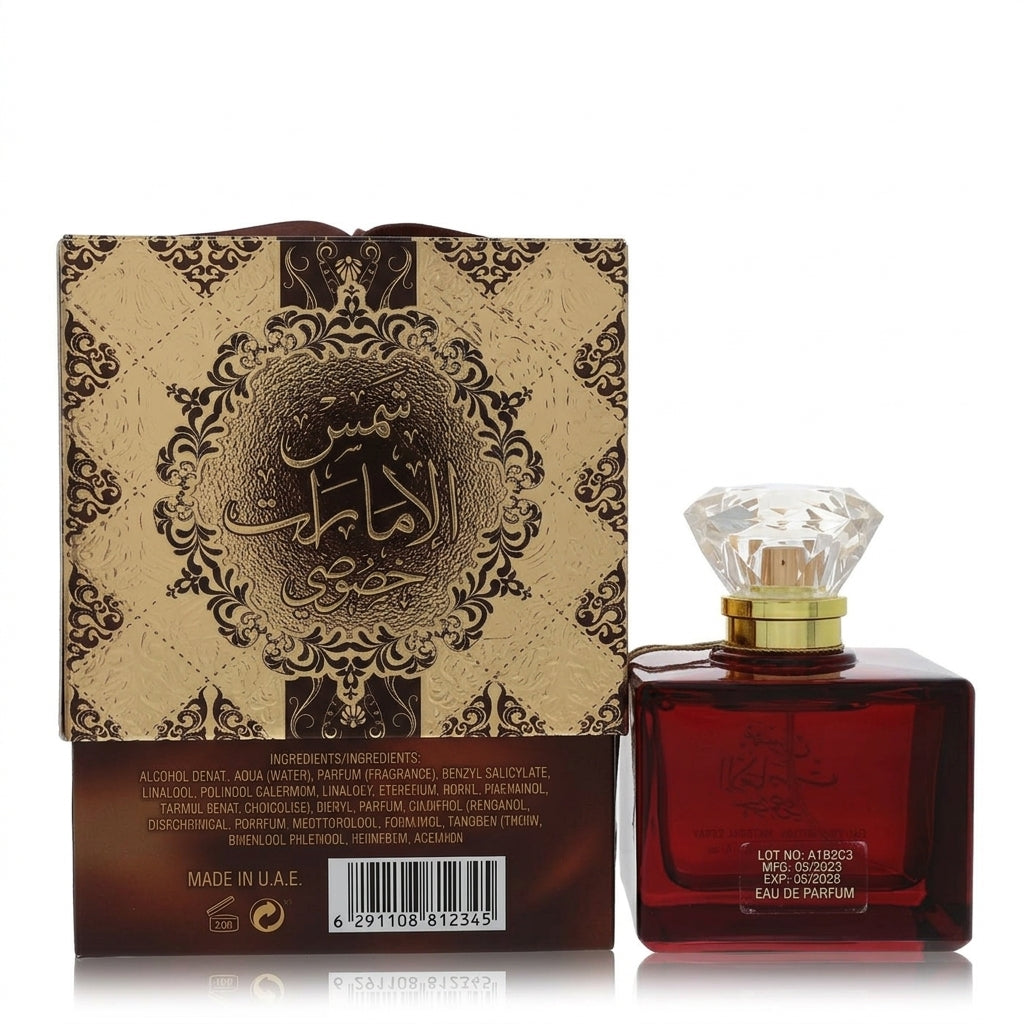Eau De Parfum fragrance set — Studio - Back View | Generated by Modelize
