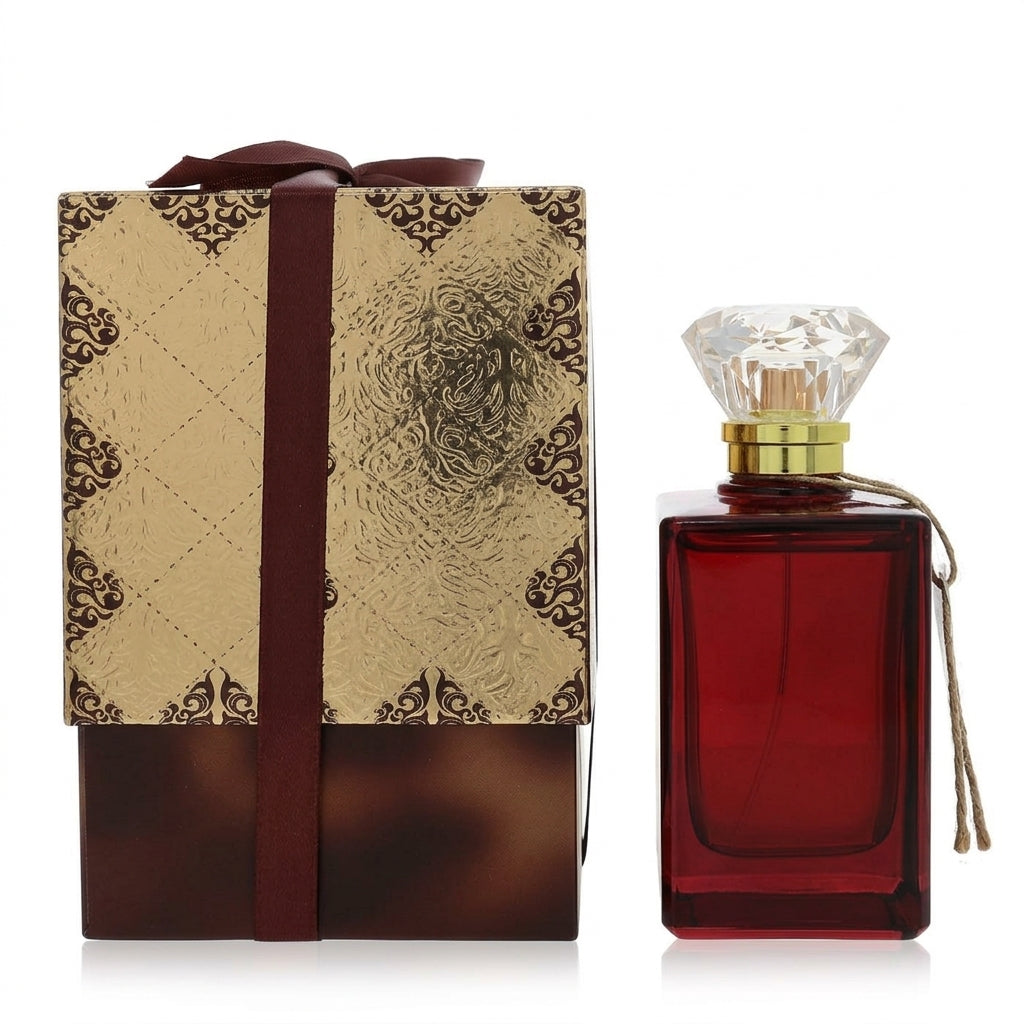 Eau de Parfum fragrance set — Studio - Side View | Generated by Modelize