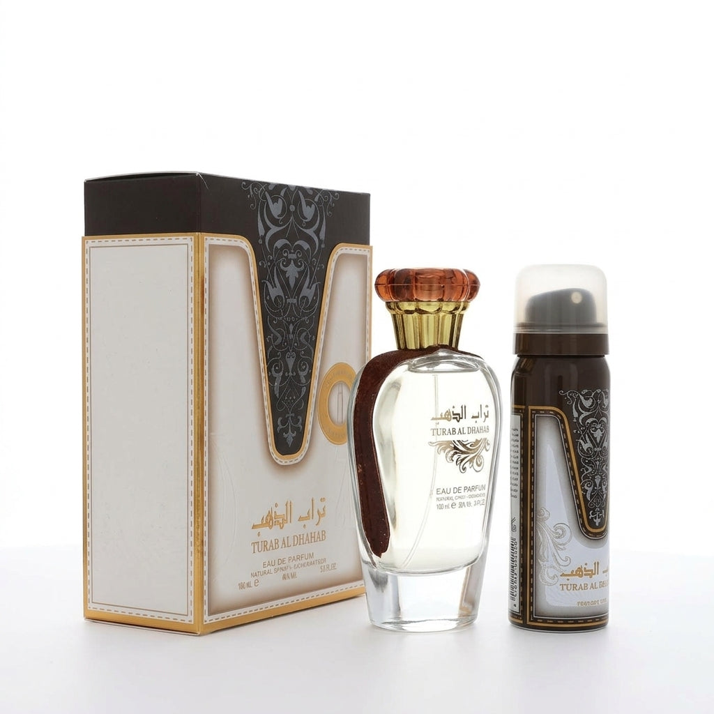 Perfume Gift Set — Studio - Side View | Generated by Modelize