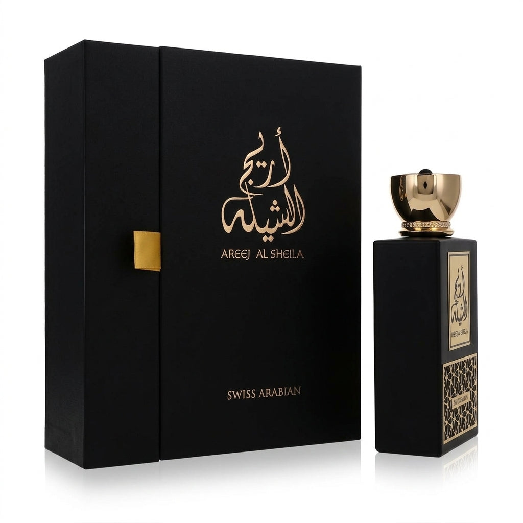 Perfume and box set — Studio - Side View | Generated by Modelize