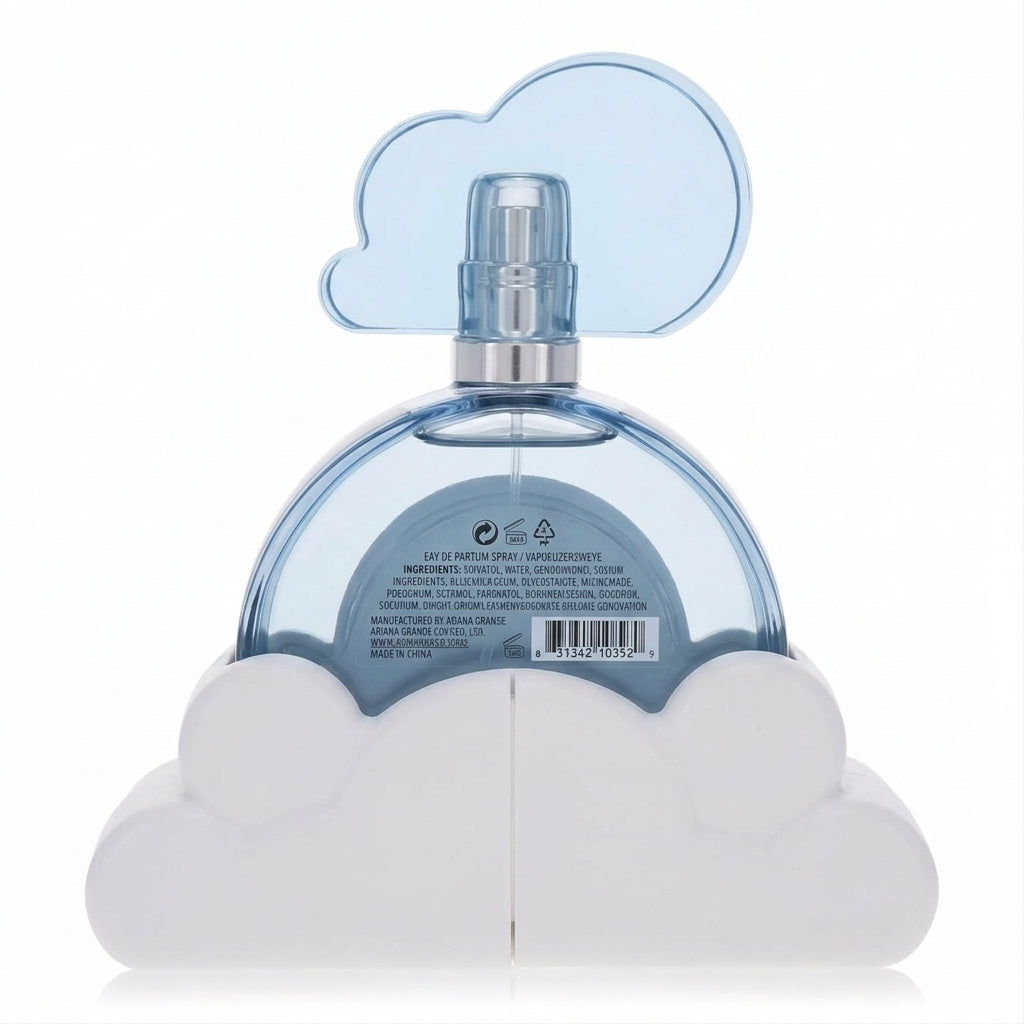 Perfume bottle and packaging — Studio - Back View | Generated by Modelize