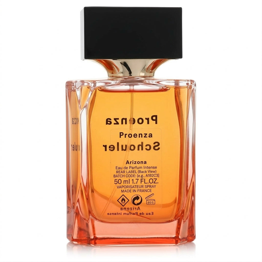 Perfume bottle and packaging — Studio - Back View | Generated by Modelize