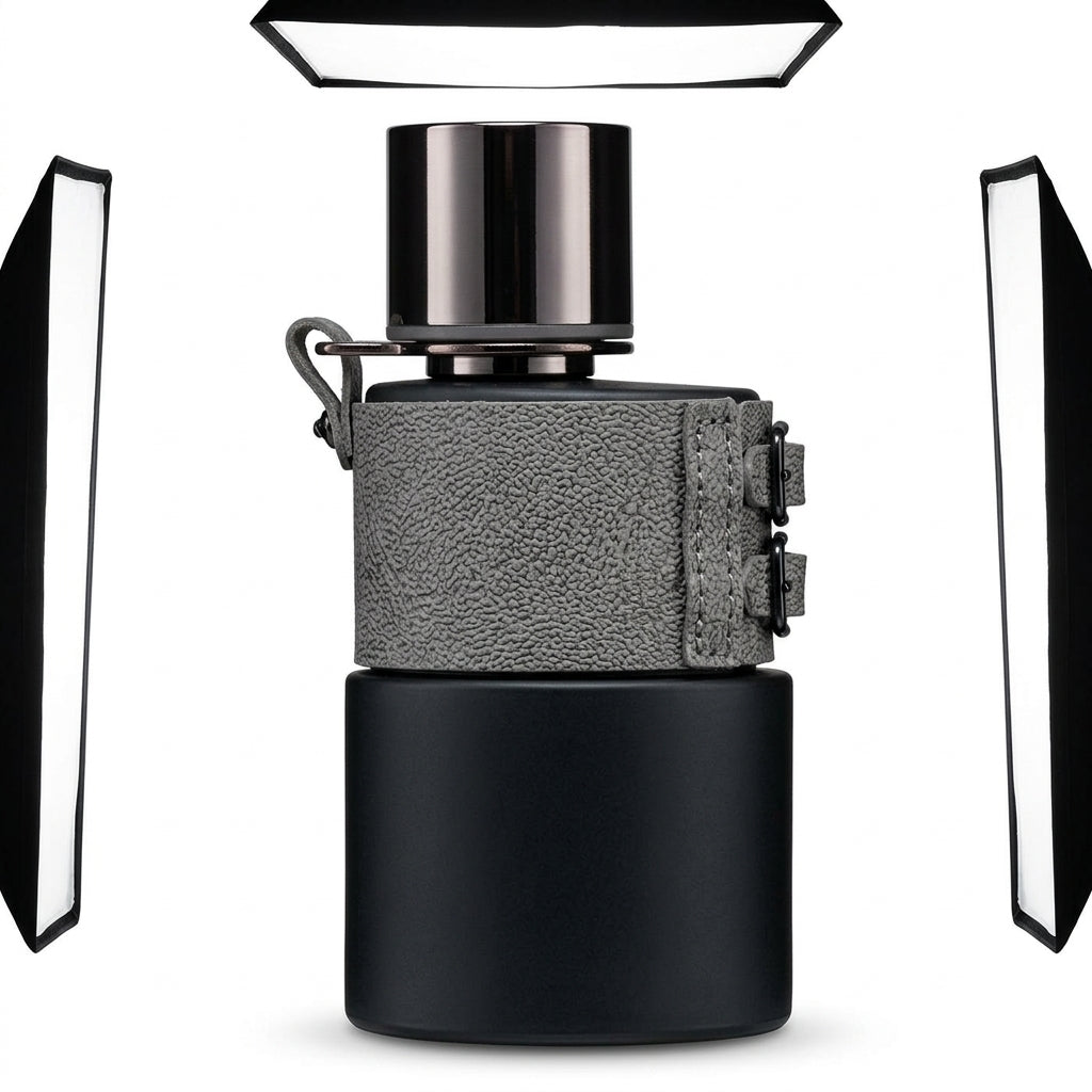 Men's fragrance / Eau De Parfum — Studio - Back View | Generated by Modelize