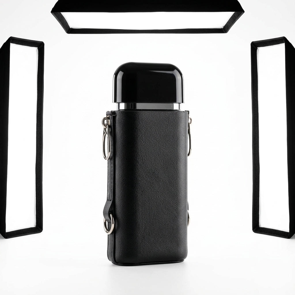 Men's Fragrance — Studio - Back View | Generated by Modelize