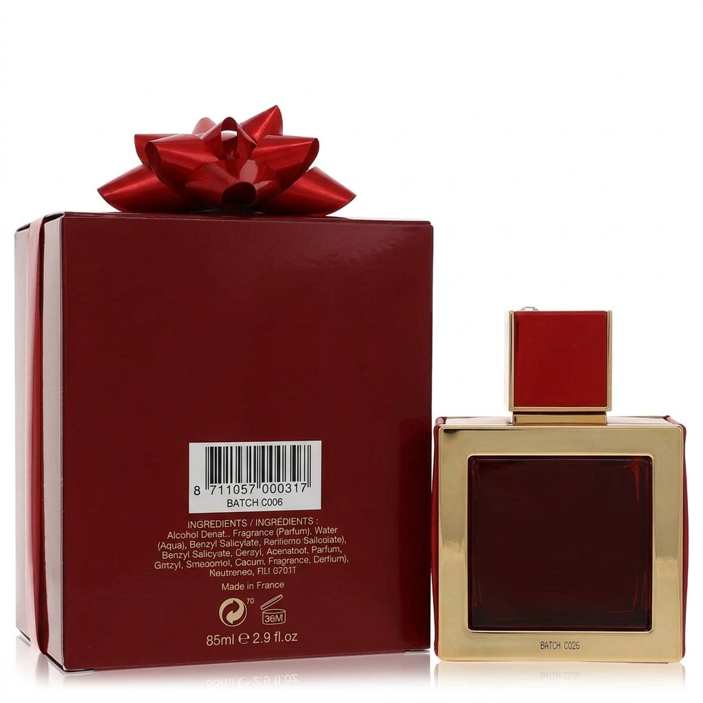 Perfume bottle and luxury packaging — Studio - Back View | Generated by Modelize